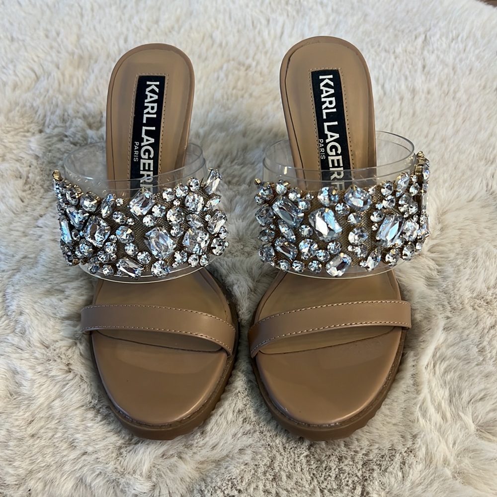 Karl lagerfeld shiny heels